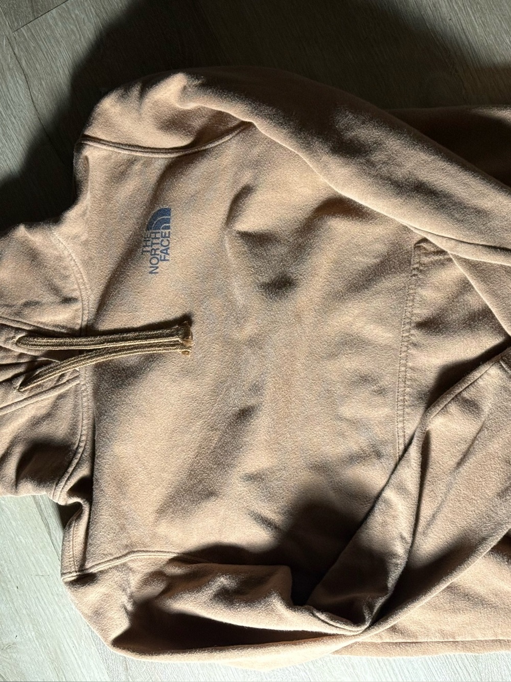 The North Face Men’s Crewneck Pullover in Tan with Logo
